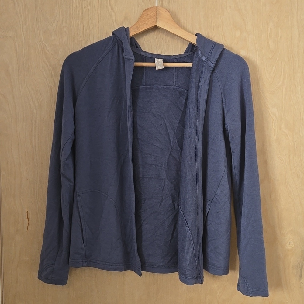 Athleta Girl Blueish Purple Hooded Sweater, Soft, Sz 12, Pockets, Casual Chic